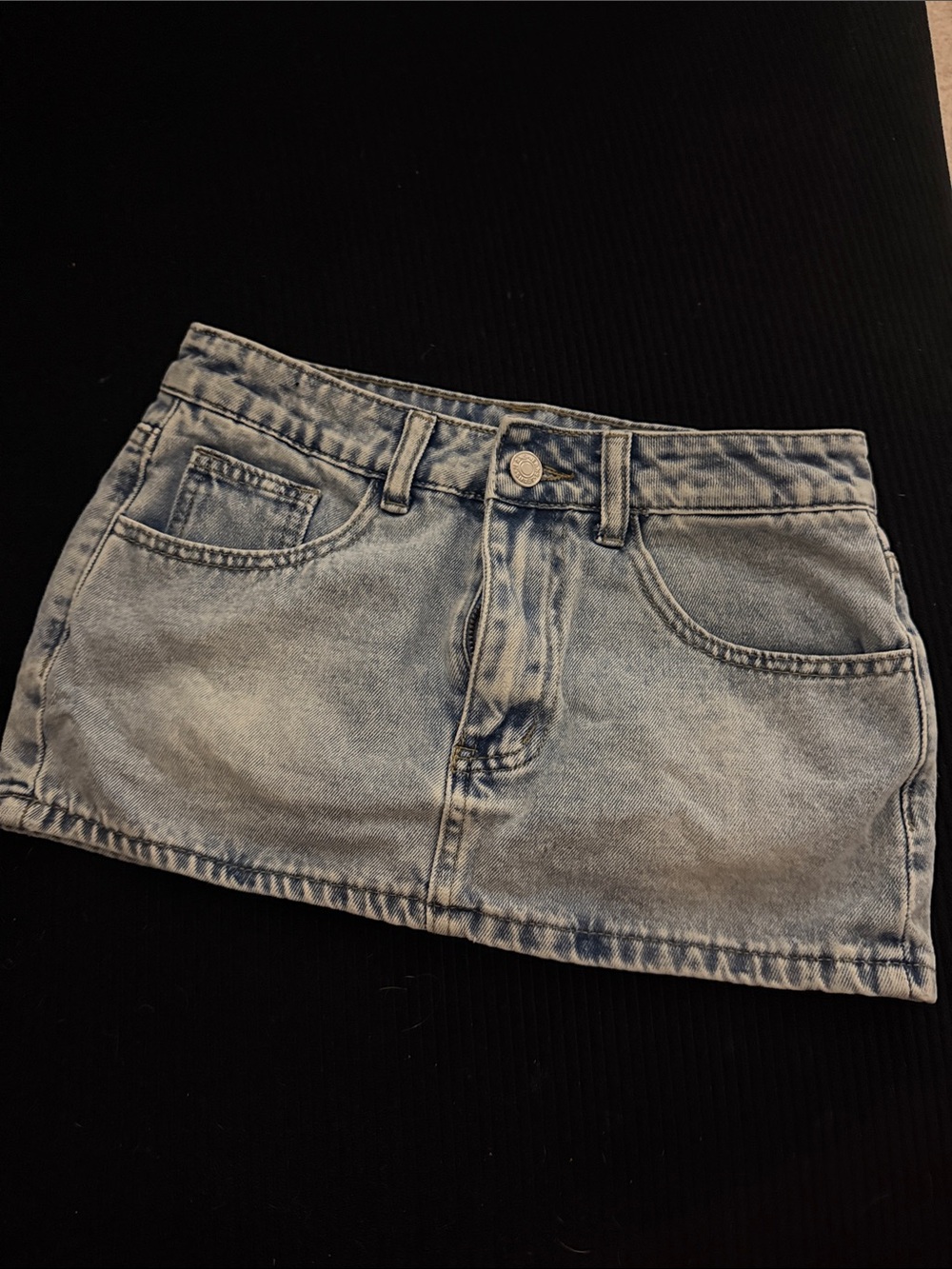 SHEIN Light Blue Denim Mini Skirt